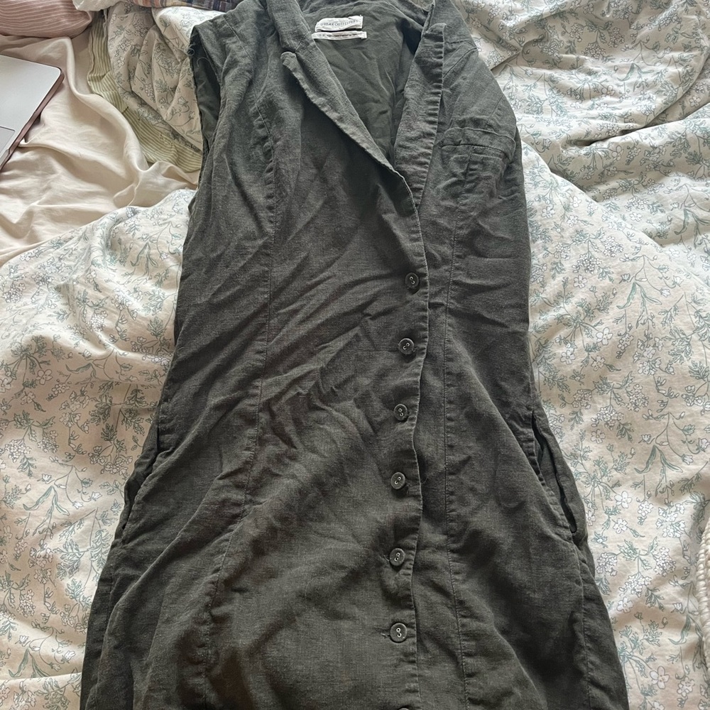 urban outfitters army green mini dress